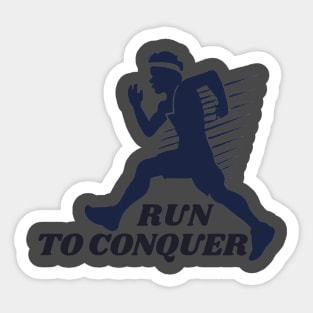 Run to conquer, outdoor sports Sticker